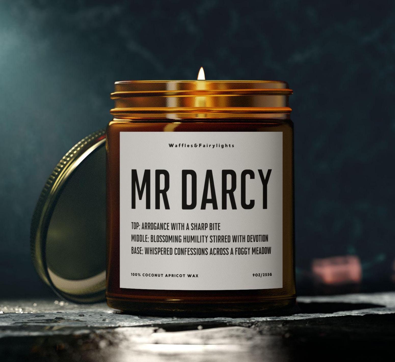 "Candela profumata di Mr Darcy, regalo di Jane Austen \"Orgoglio e pregiudizio\", regalo divertente per gli amanti dei libri, candela libresca, arredamen"