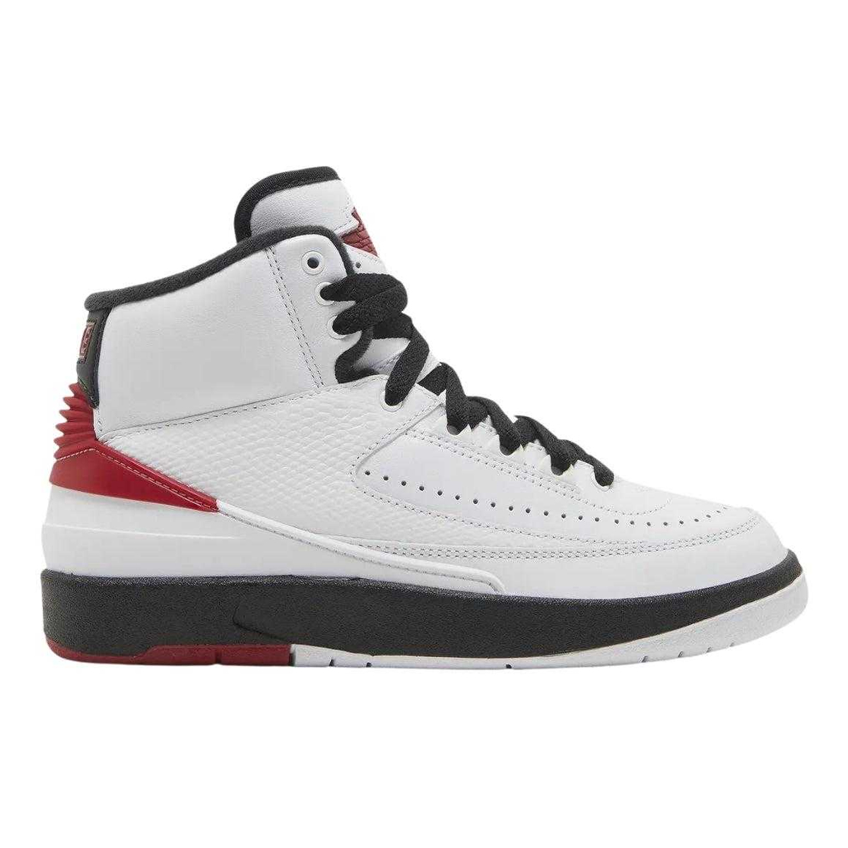 Nike - "Air Jordan 2 Retro" Sneaker für Herren, Leder (Weiß/Rot)