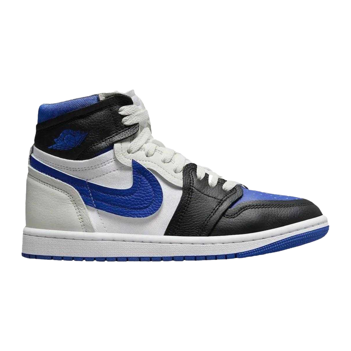 Nike - "Air Jordan 1" Sneaker für Damen, Leder (Weiß/Schwarz/Blau)