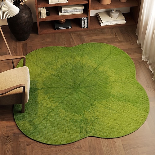 Hochwertiger, runder Luxus-Teppich für Wohnzimmer, Couchtisch, Schlafzimmer und Nachttisch – pflegeleicht, flauschig und elegant für moderne Wohnräume. Image