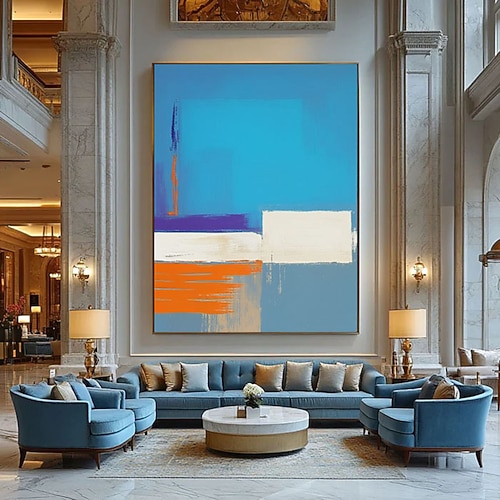 handgemaltes Original-Ölgemälde, Texturkunst, originelles abstraktes Gemälde, farbenfrohe abstrakte Kunst, großes abstraktes Ölgemälde, moderne Pinselstrich-Wandkunst Image