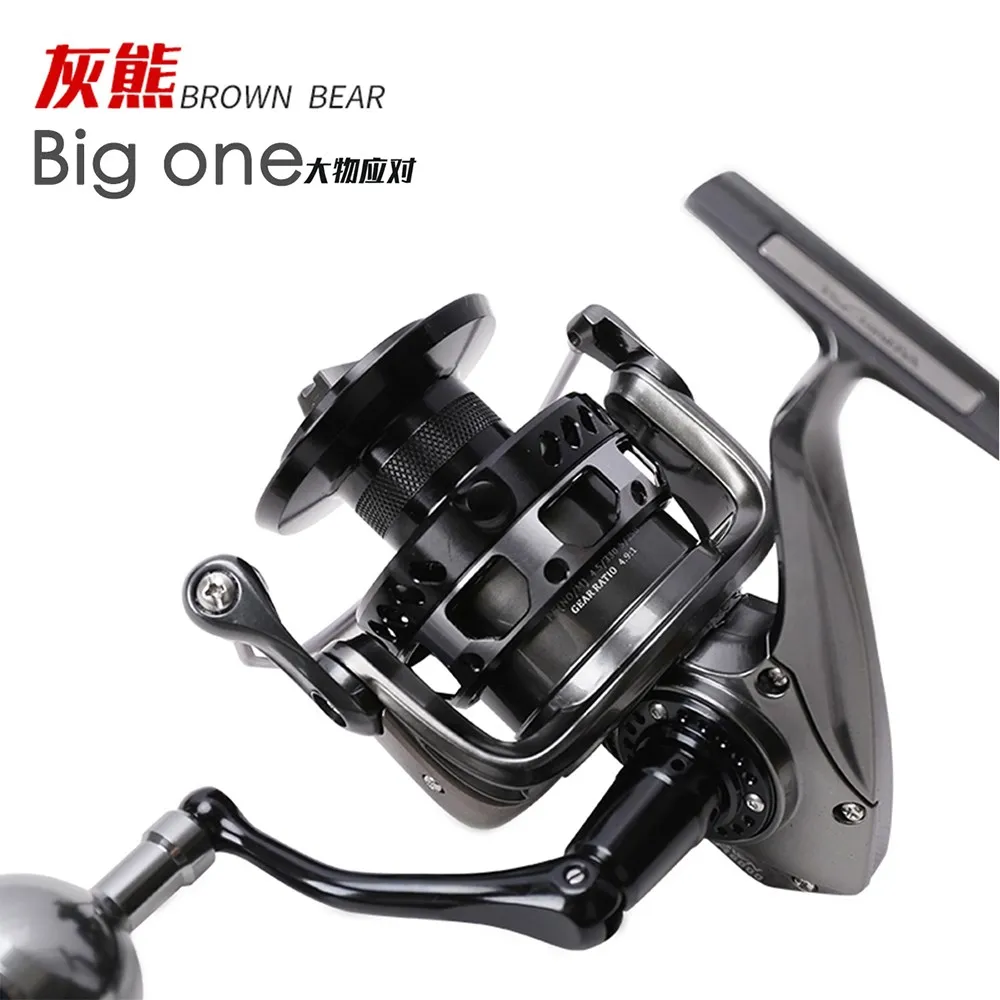 TSURINOYA Brown Bear 3000-7000 5,2:1/4,9:1 9+1B Metall-Jigging, korrosionsbeständig, Salzwasser-Spinn-Angelrollen, maximale Zugkraft 12–20 kg Image