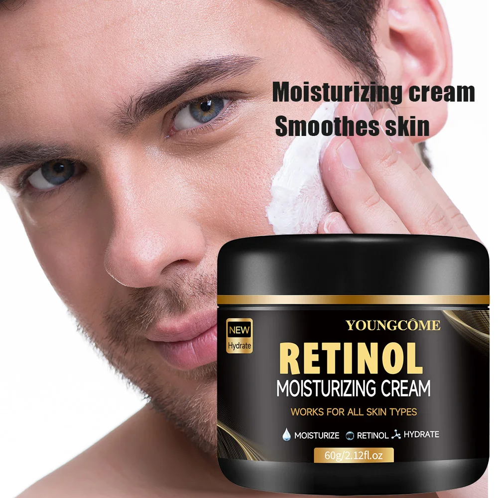 Männer Retinol Gesicht Feuchtigkeitscreme Feuchtigkeitsspendende Retinol Creme Anti-Falten Aging Feuchtigkeitsspendende Schrumpfen Poren Bleaching Glatte Retinol Image