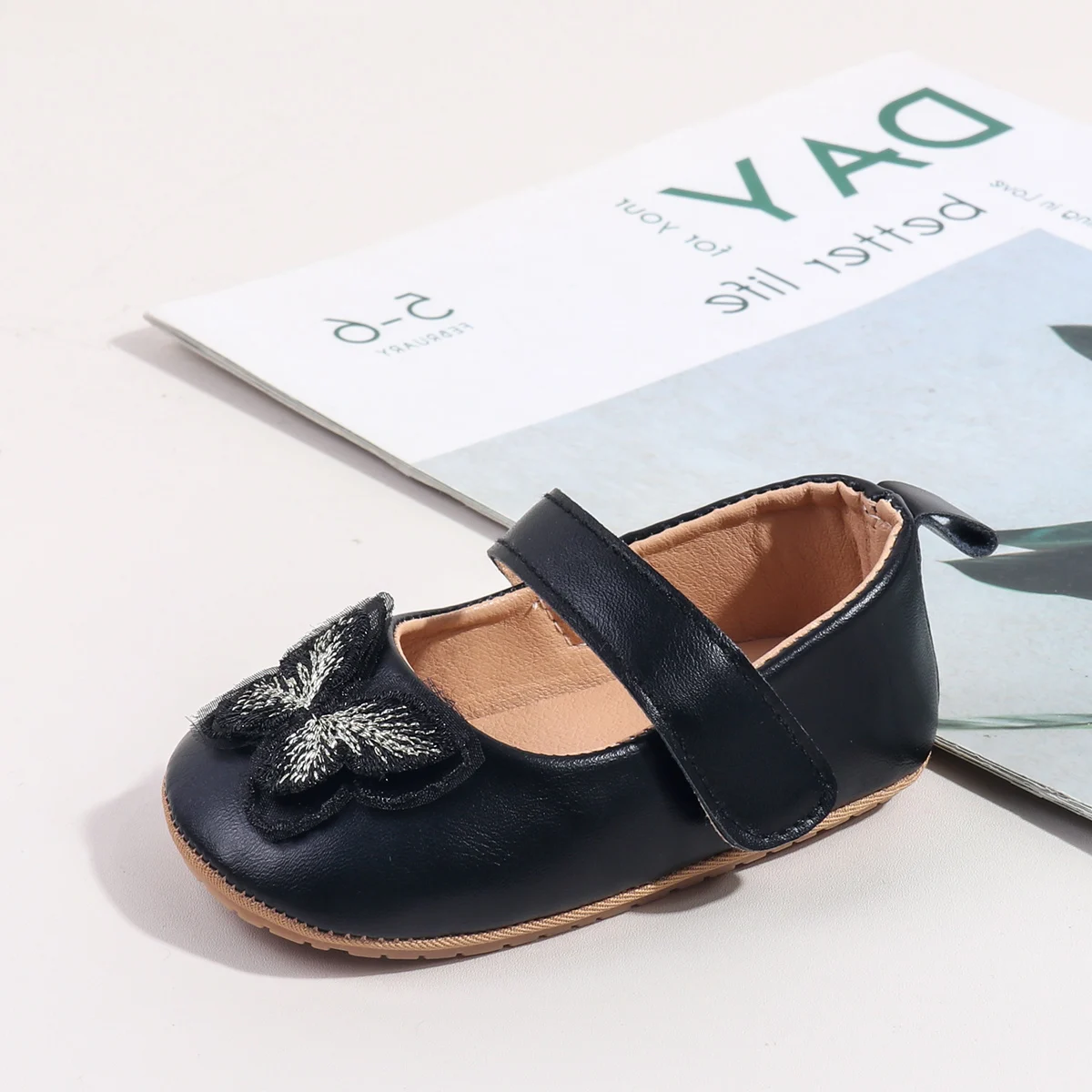 2025, Baby-Mädchen-Schuhe, niedliche Schleife, hochwertige PU- und TPR-Sohle, rutschfeste Kleinkind-Schuhe für Neugeborene, für 0–18 Monate, Prinzessinnen-Schuhe