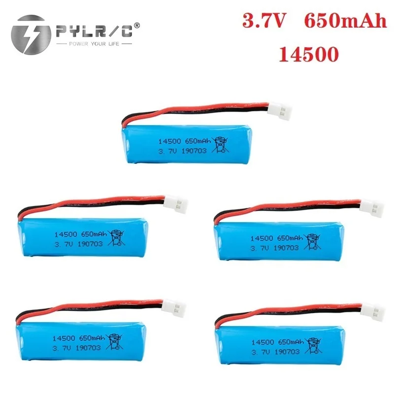 1/2/3/5/10pcs 3,7 v 650mah Lipo batterie für h116 Fernbedienung Boot Hubschrauber Auto LKW Tank 1s 3,7 v wiederauf ladbare Batterie Image