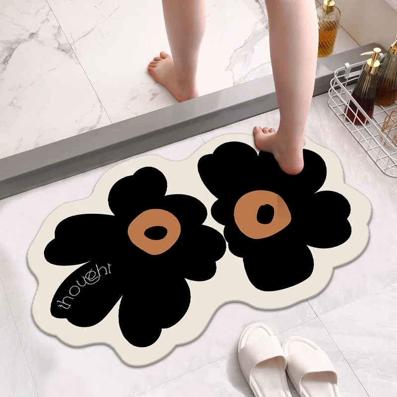 Badezimmer-Bodenmatte aus Kieselgur, saugfähige und rutschfeste Fußmatte, verschleißfeste und kratzfeste Bodenmatte Image
