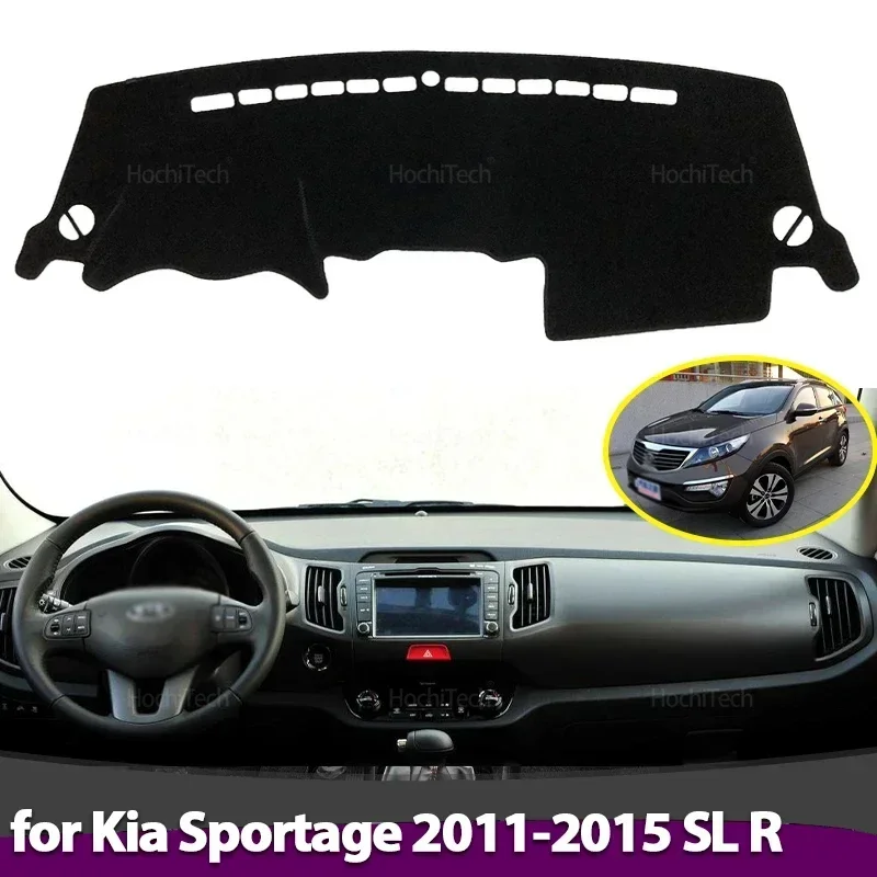 Copertura del cruscotto dell'auto Evitare la luce Pad Cruscotto Zerbino Caso Tappeti per Kia Sportage 2011 2012 2013 2014 2015 SL R