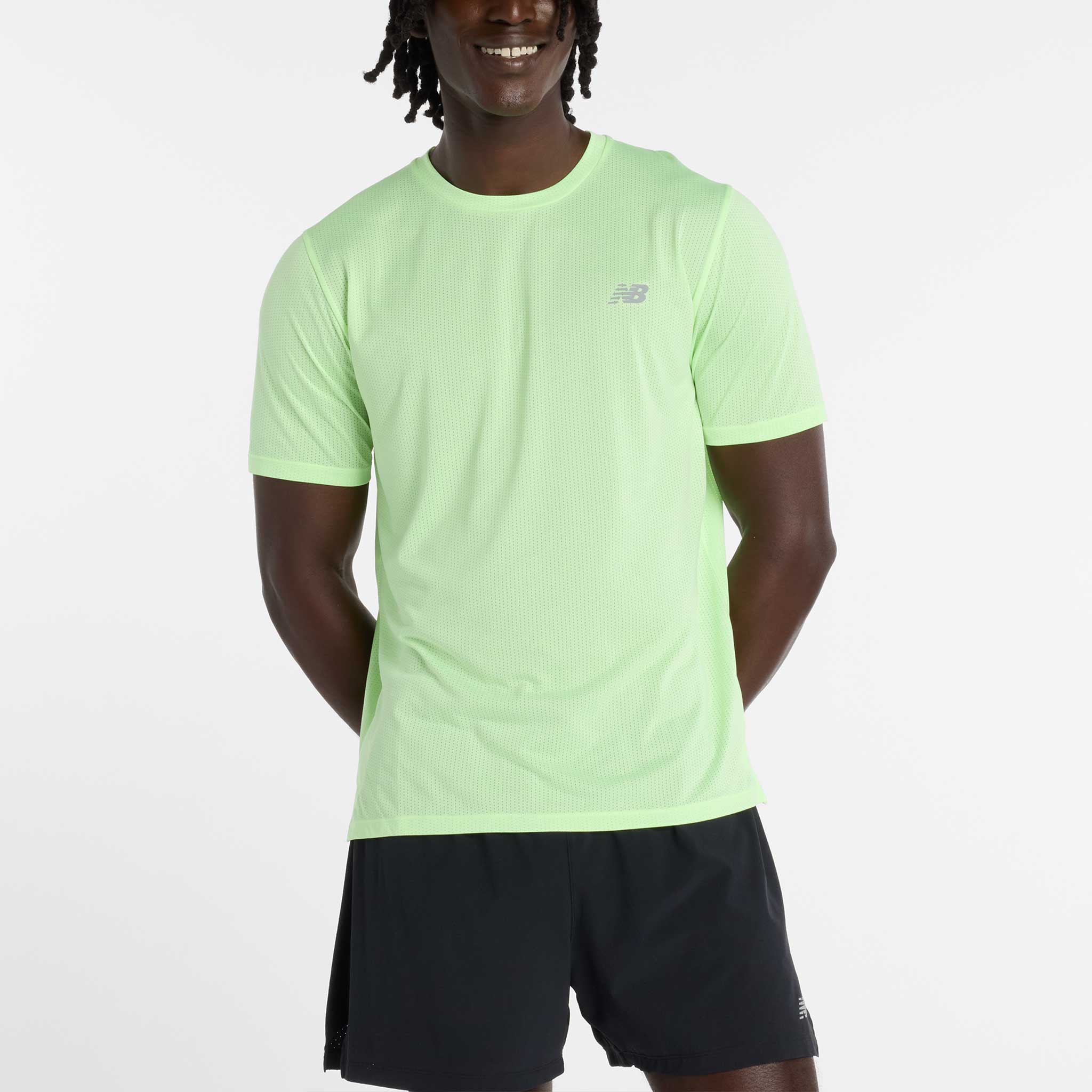 New Balance Athletics T-Shirt Men's Running Apparel Afterglow Heather