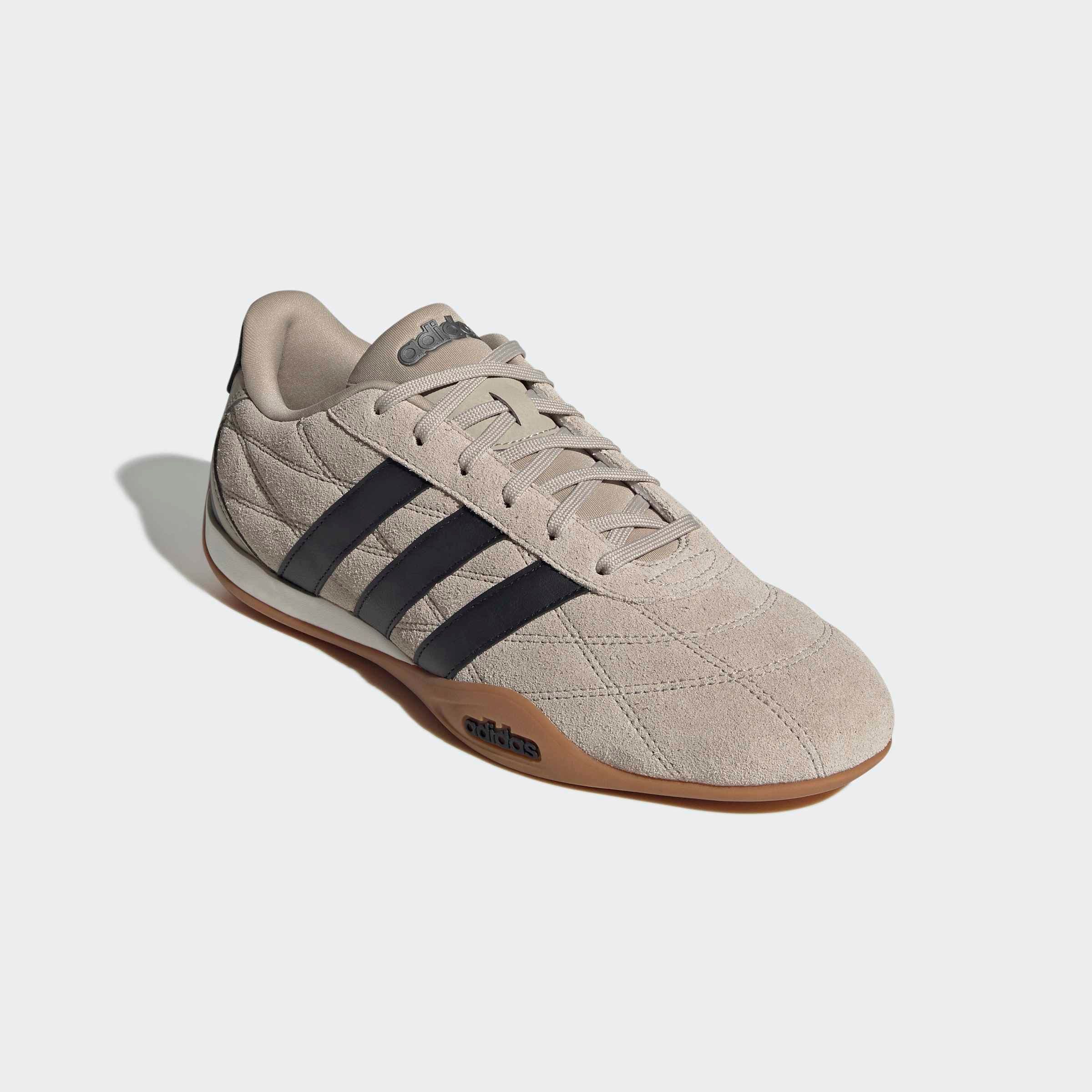 Sneaker ADIDAS SPORTSWEAR "GROUNDPULSE", Damen, Gr. 44, wonder beige, core schwarz, gum10, Leder, Synthetik, Schuhe Sneaker