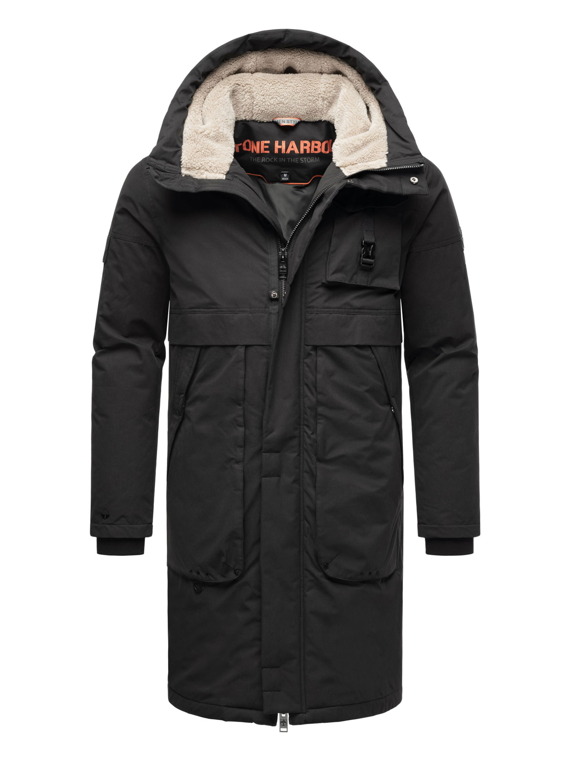 Stone Harbour Herren Outdoorjacke Cyriaan mit Teddyfellkapuze & winddichtem Design Image