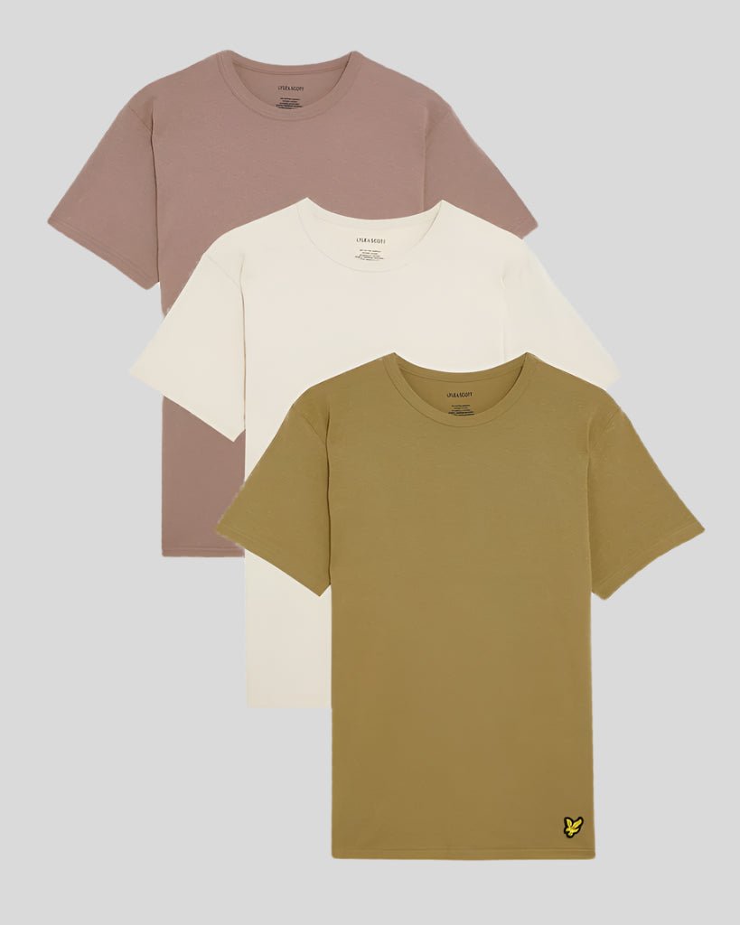 Lyle & Scott Basic 3er-Pack T-Shirts – Mehrfarbig Image