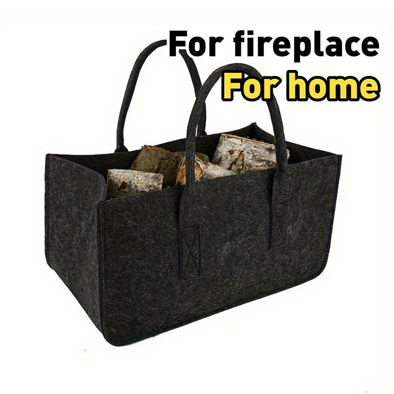 Filz Brennholz Handtasche Träger Holz Tragetasche Kamin Holz Träger Halter Holzpile Tasche Feuer Holz Tragen Filz Lagerung Organizer