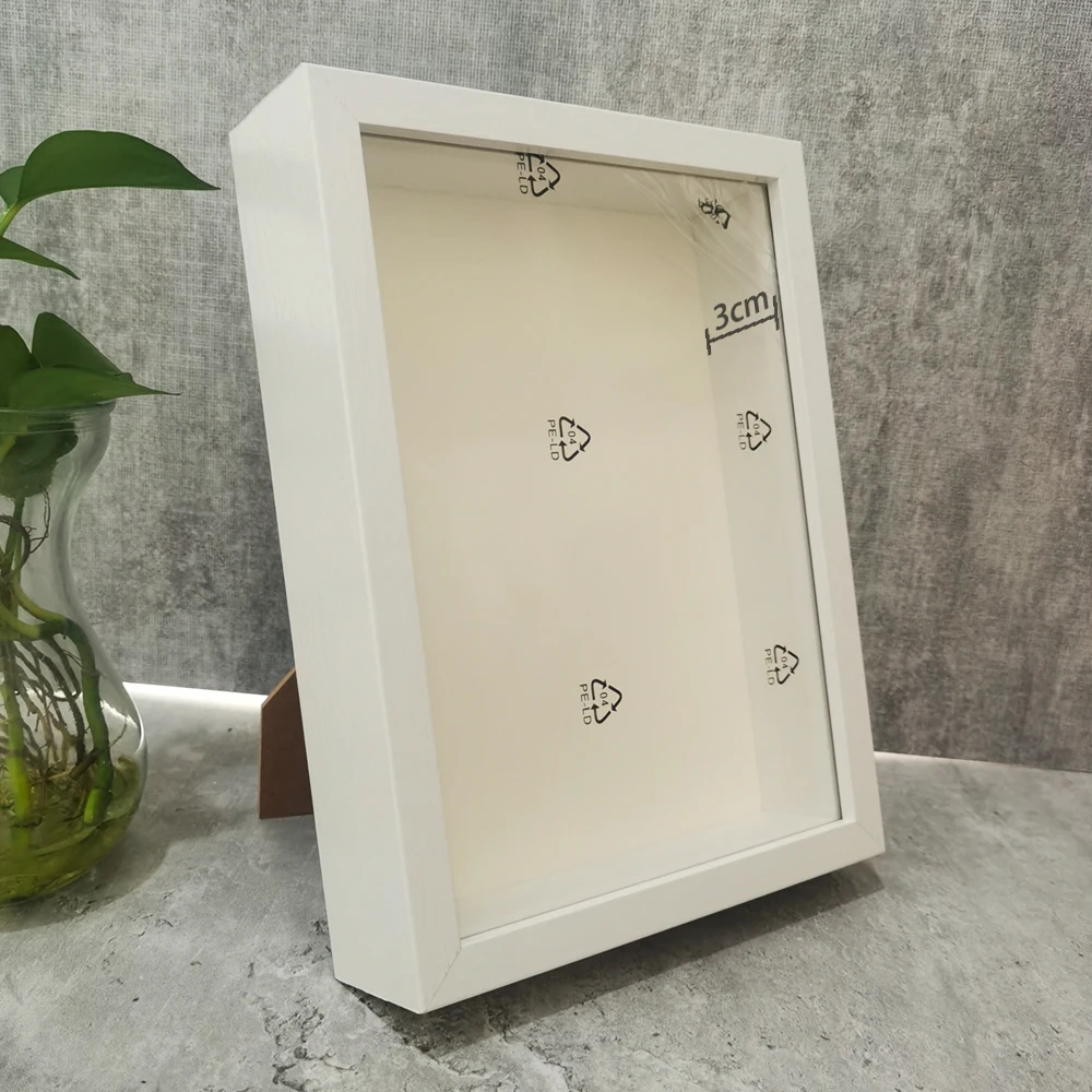 Cornice per foto in legno 3D fai-da-te Profondità 3 cm per la visualizzazione di opere tridimensionali Cornice per foto in legno nordico