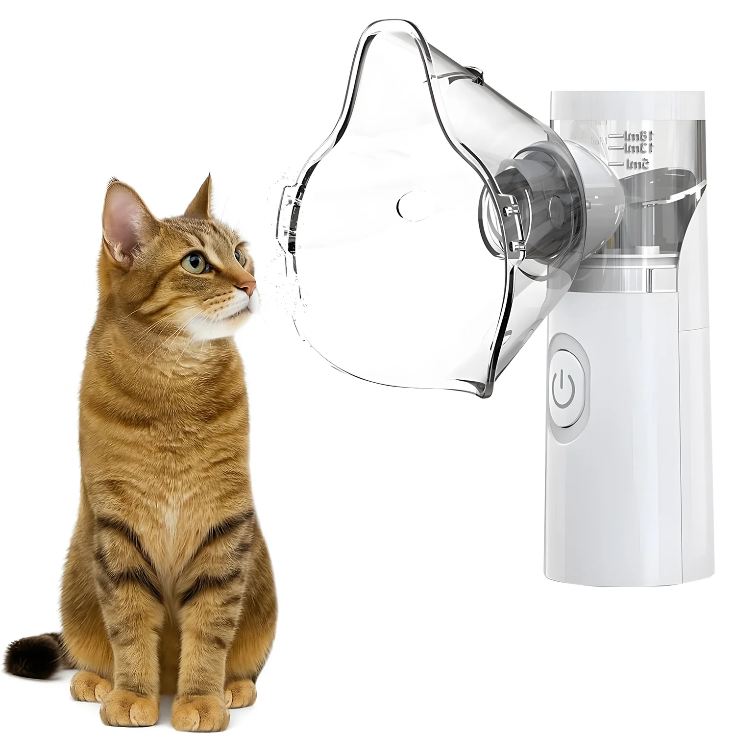 Pet Tragbare Handheld Vernebler Maschine Medizinische Zerstäuber Vernebler Inhalator für Tier Inhalator Humidificador Nebulizador Image