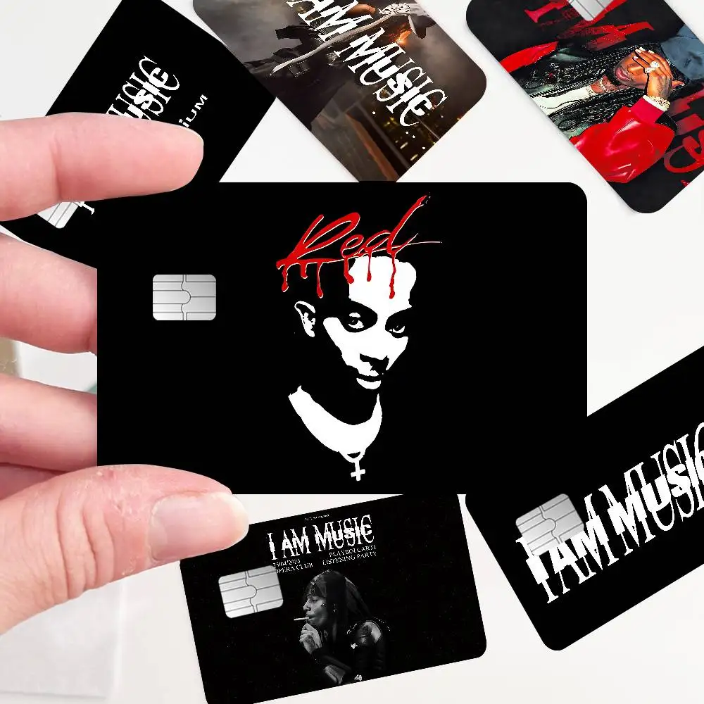 Hip Hop Playboi Carti I Am Music Anime Cartoon Bär Haut Aufkleber Film Klebeband Fall für große Kredit-Debitkarte Vorderseite