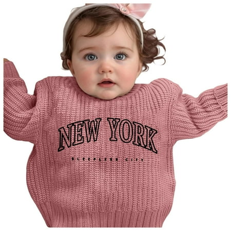 QUOTAY Hand-Embroidered Pure Toddler Sweater Delicate Floral Embroidery Design Soft and Comfortable Knit Pullover for Girls and Baby 1-7 Years 02_Pink 18-24 Months