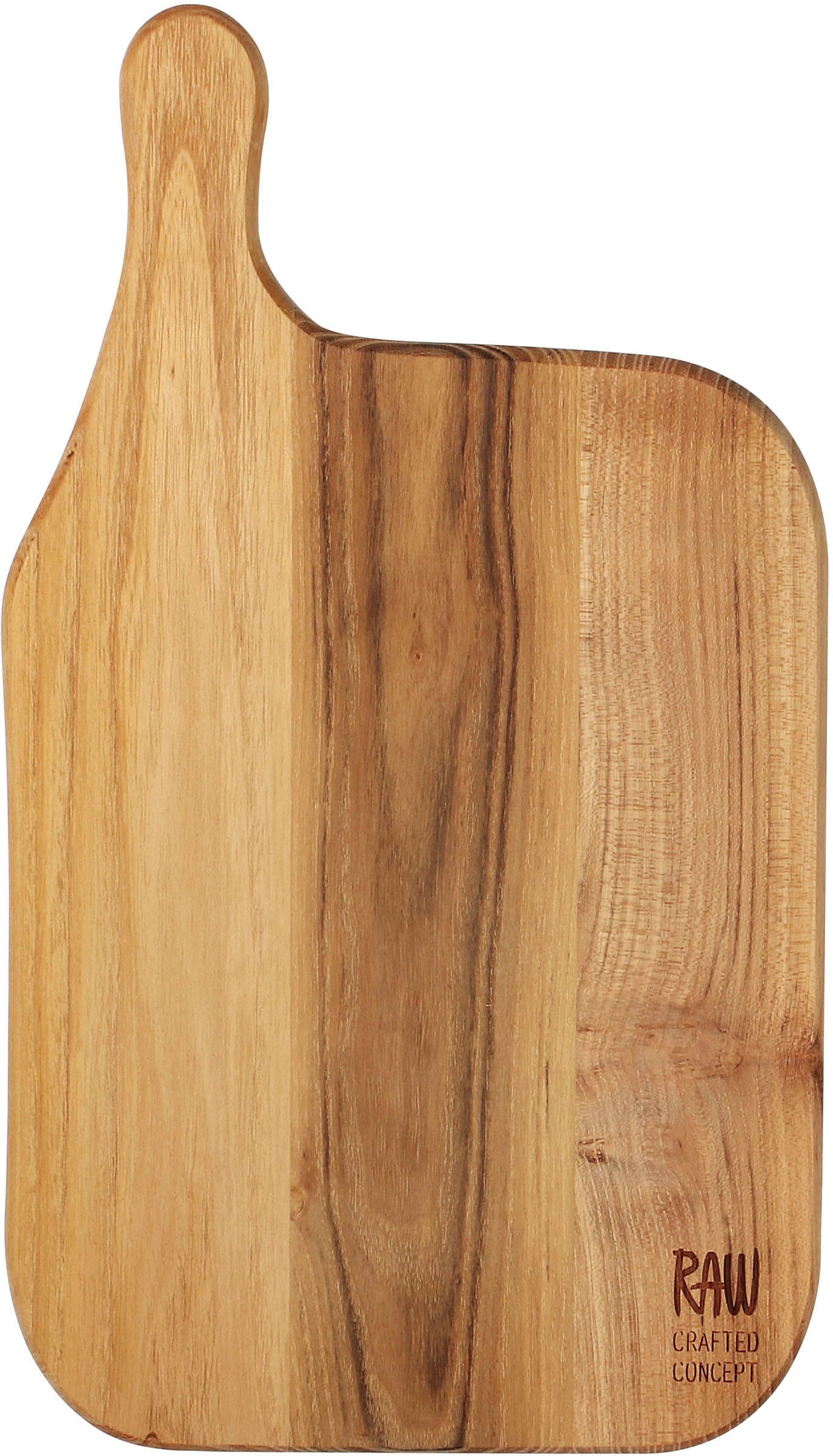 Schneidebrett AIDA RAW "RAW Teak", braun, B:15cm H:1,5cm L:32cm, Massivholz, Schneidebretter, organisch, jedes Stück ein Unikat