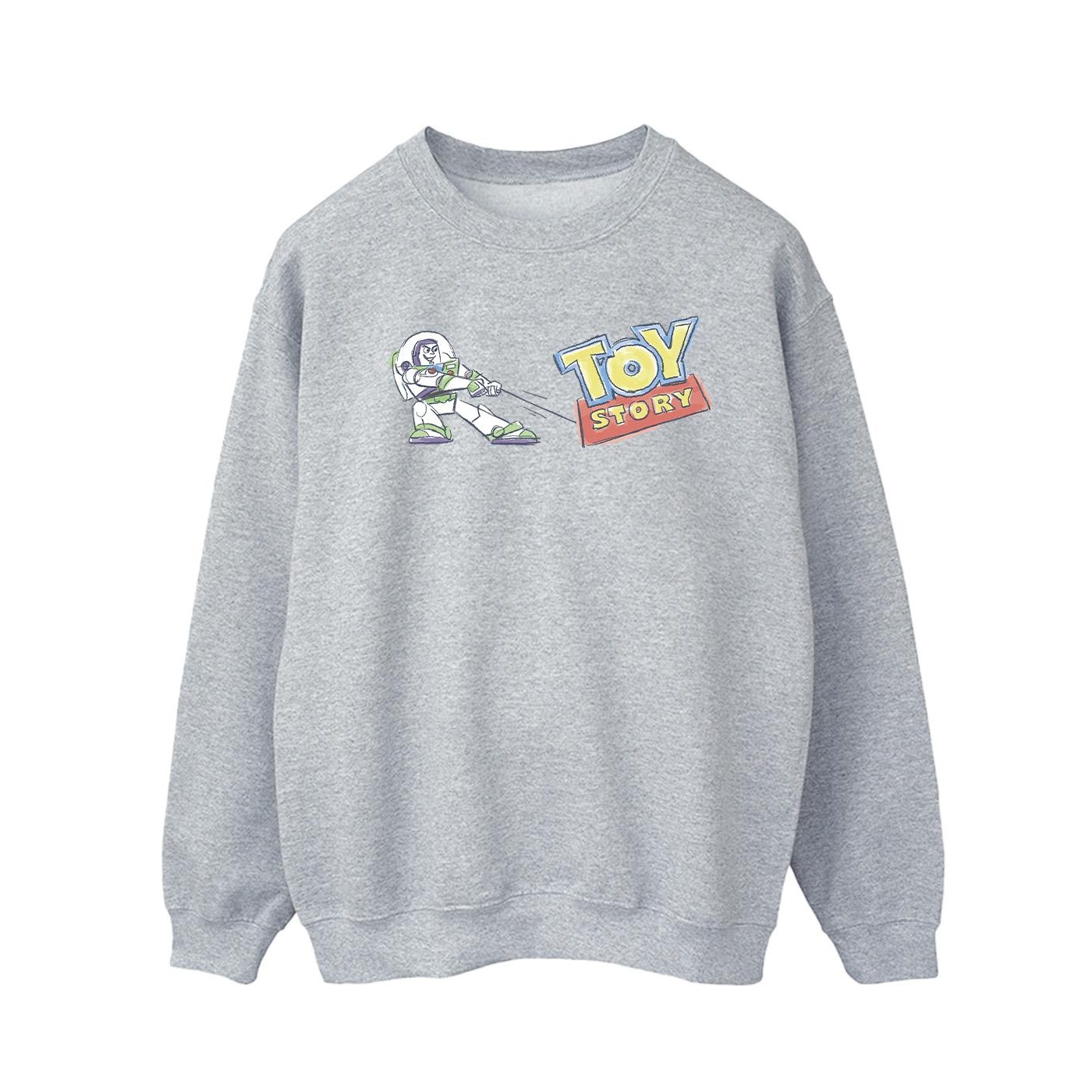 Disney - "Toy Story Buzz Pulling Logo" Sweatshirt für Herren (Grau) Image