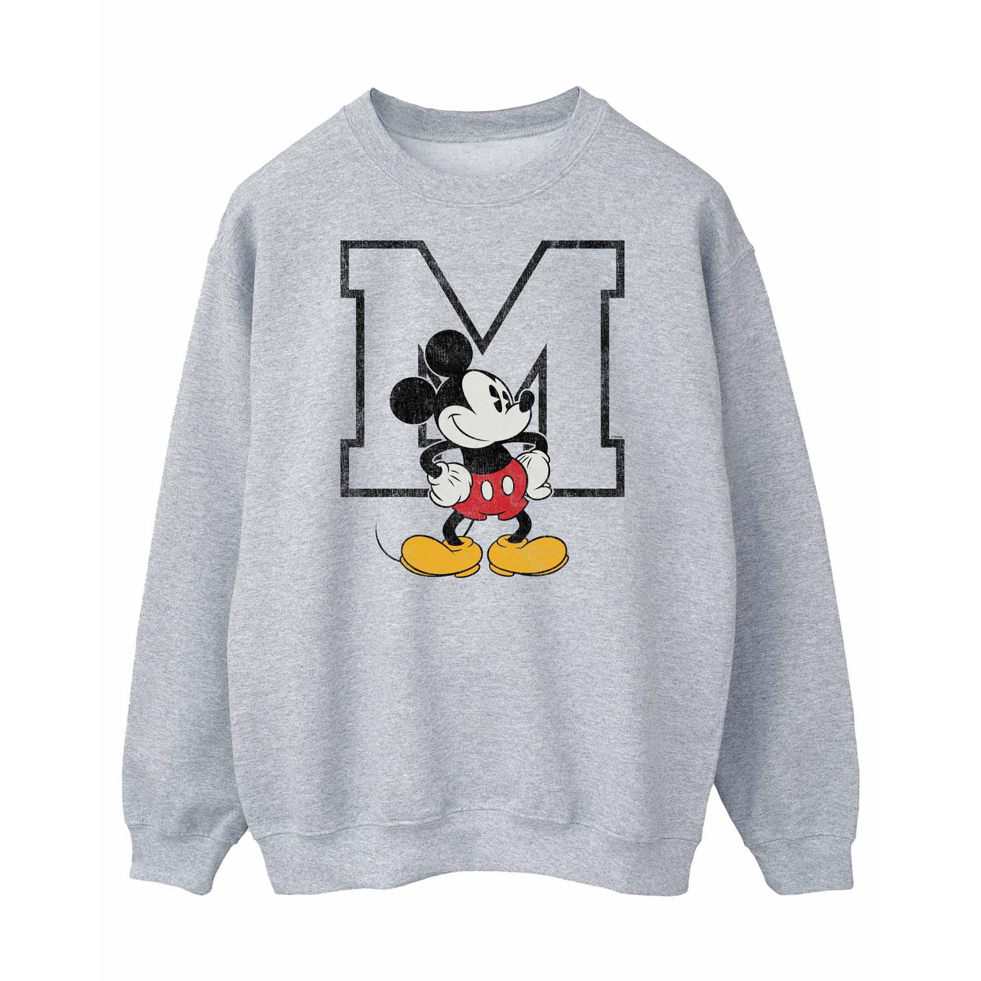 Disney Herren Classic M Mickey Mouse Sweatshirt (Sport grau)