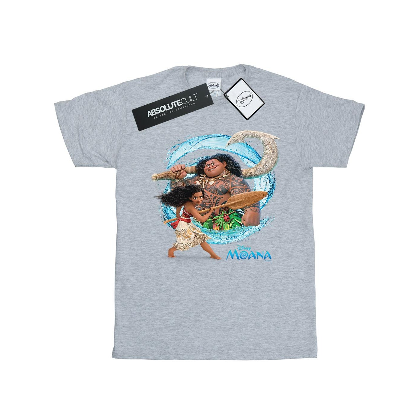 Disney - "Moana And Maui Wave" T-Shirt für Herren (Grau) Image