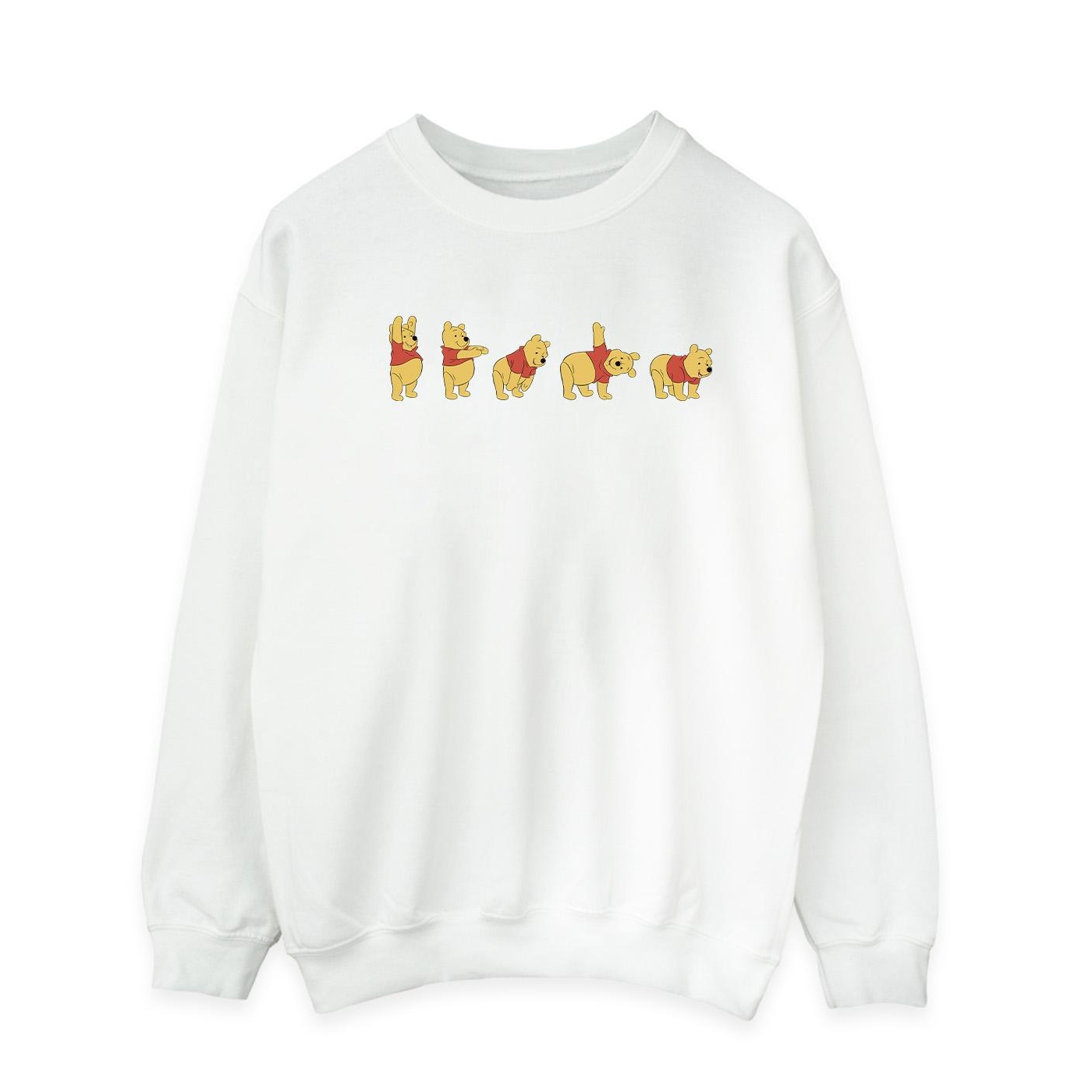 Disney Herren Winnie The Pooh Stretching Sweatshirt (weiß) Image