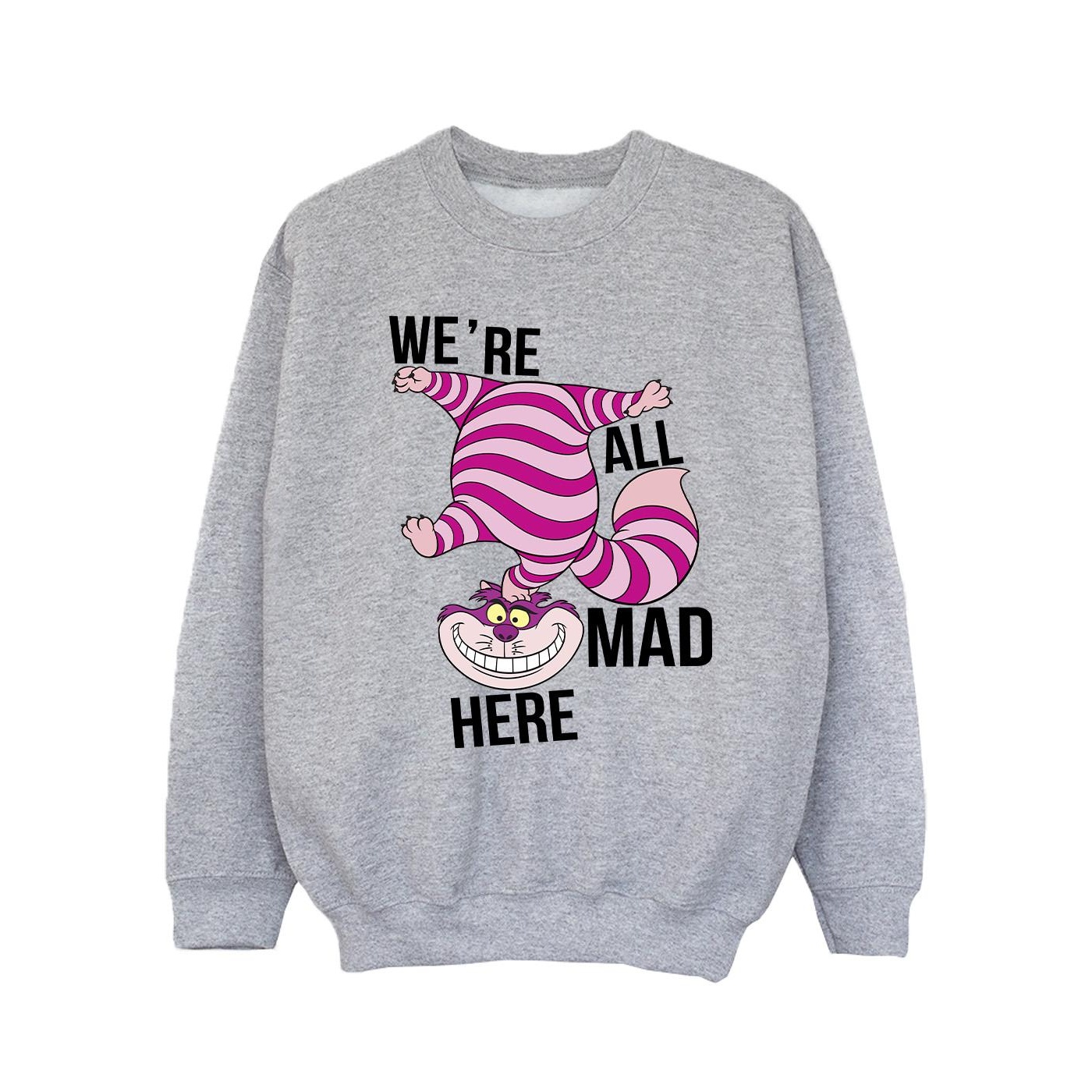 Disney - "Alice In Wonderland All Mad Here" Sweatshirt für Mädchen (Grau) Image