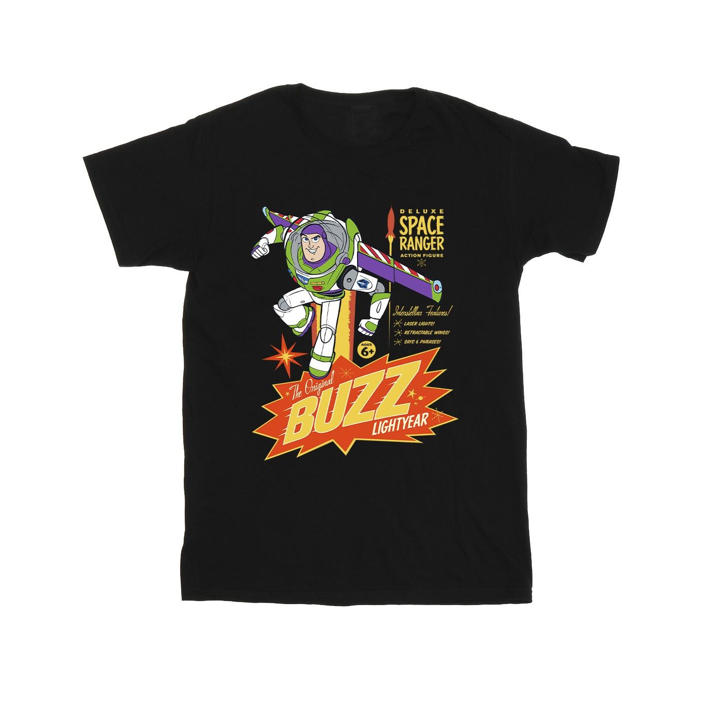 Disney - "Toy Story Buzz Lightyear Space" T-Shirt für Mädchen (Schwarz) Image