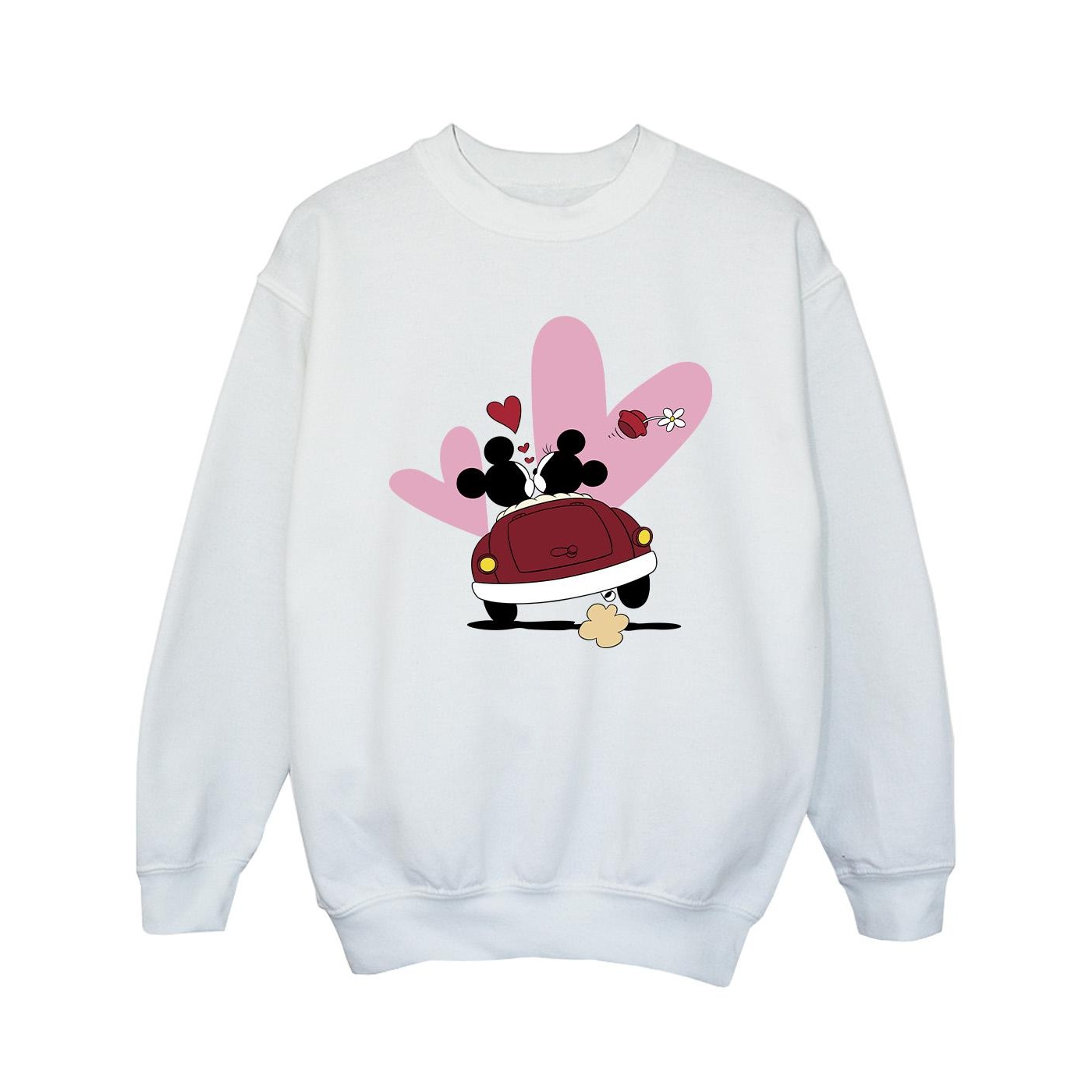 Disney - "Mickey Mouse Car Print" Sweatshirt für Mädchen (Weiß) Image