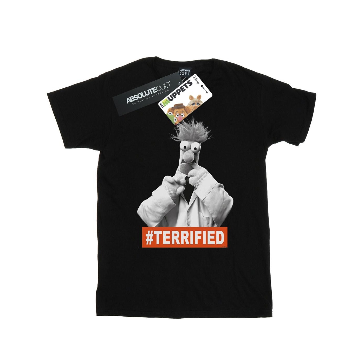 Disney - "The Muppets Beaker Terrified" T-Shirt für Herren (Schwarz) Image