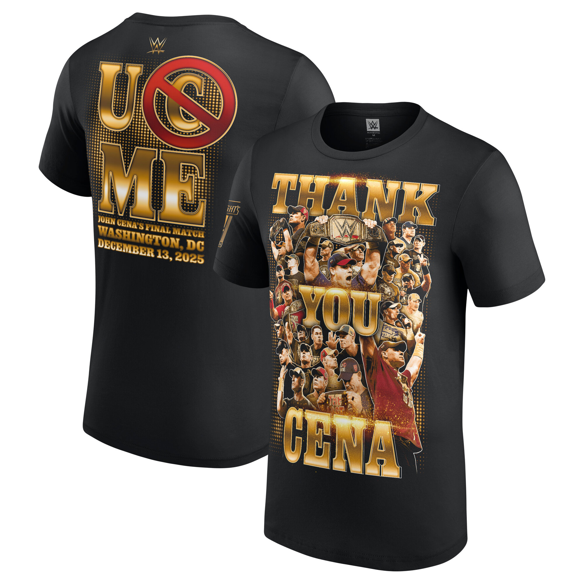John Cena Thank You Cena Gold T-Shirt - Schwarz - Herren Image