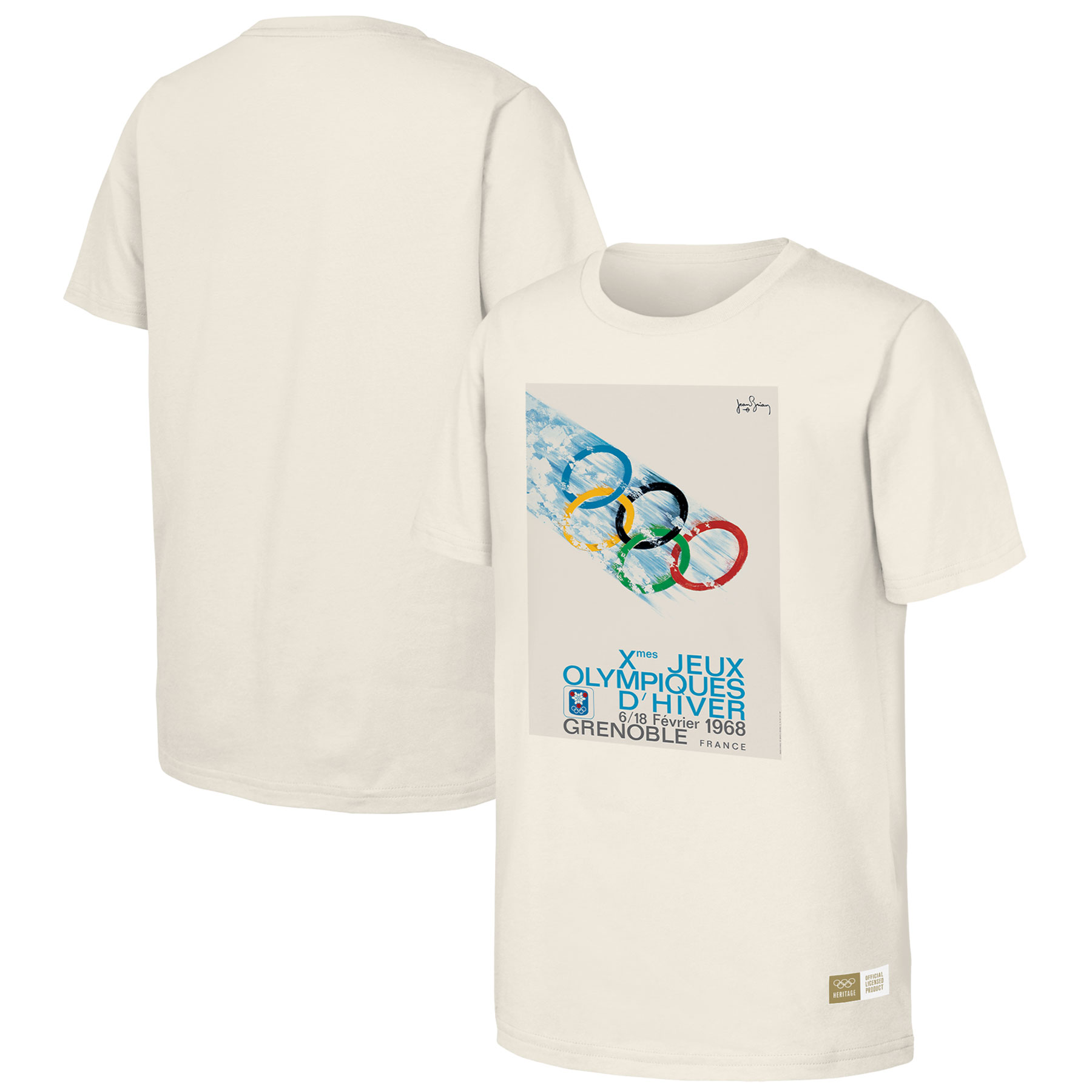 Herren-T-Shirt „Natural 1968 Grenbole Games Olympic Heritage“ Image
