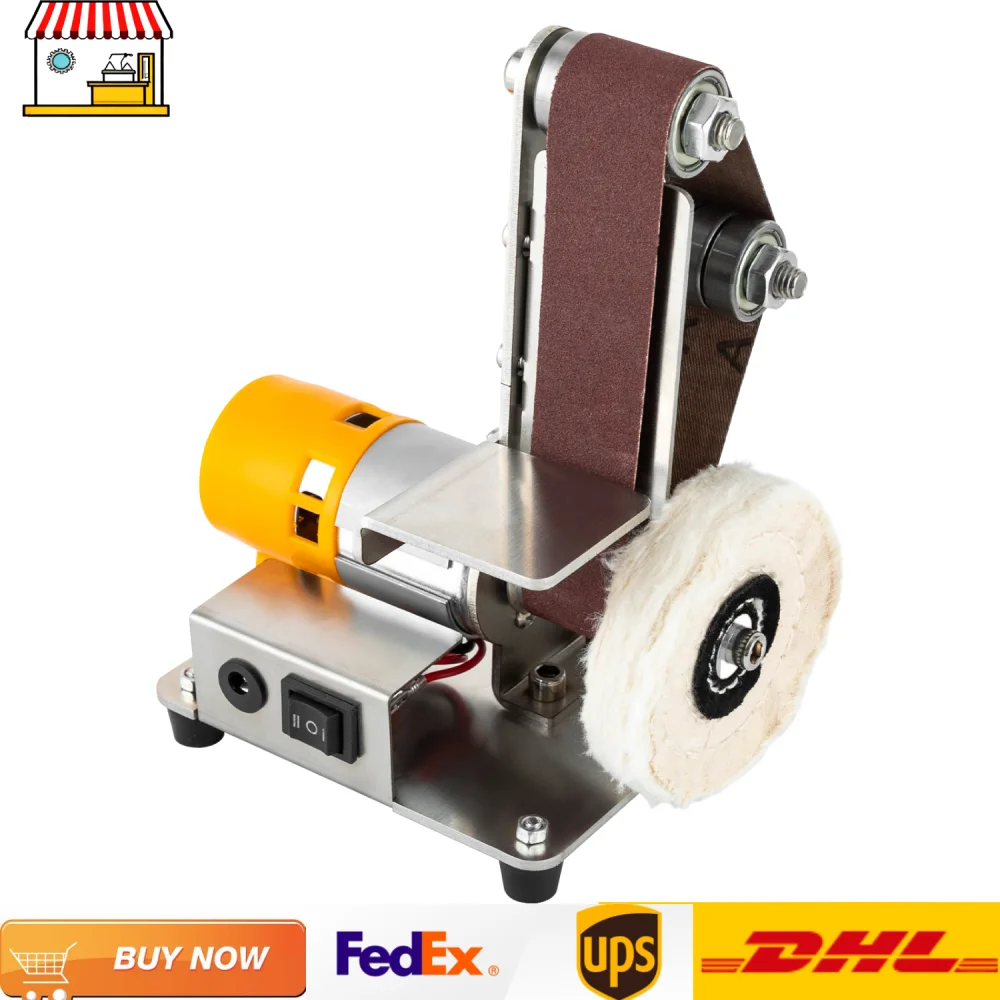 110 V/220 V elektrischer Bandschleifer, Schleifmaschine mit variabler Geschwindigkeit, Polierer für die Herstellung von Holzmetallbearbeitungsmessern Image