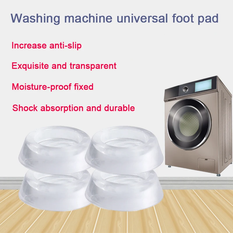Non Slip Washing Machine Pads Dryer Stand Base Silicone Feet Mats Anti Vibration Table Chair Leg Cover Furniture Legs Protectors