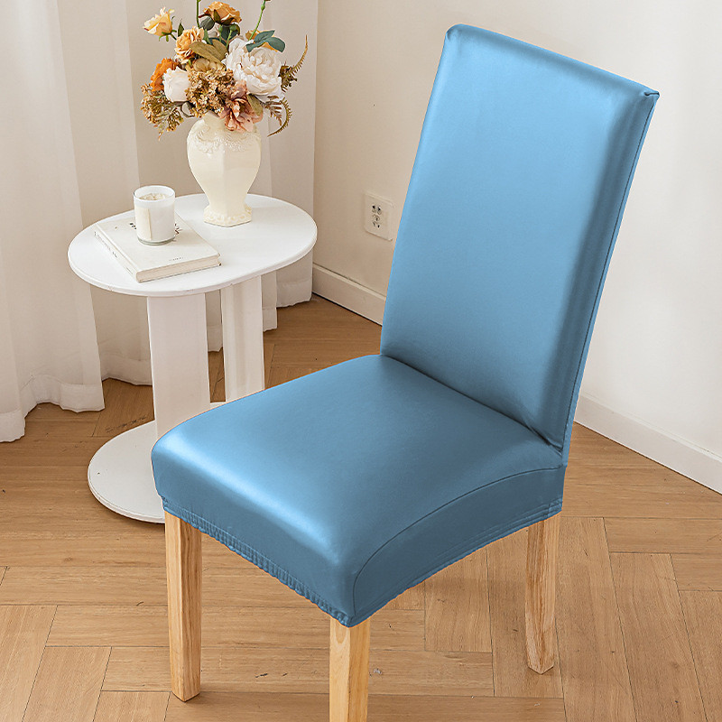 Leather Chair Cover Waterproof Oil-Resistant Slip-Resistant Thickened Solid Color Chair Slipcover for Home Dining Room Protection and Easy Maintenance