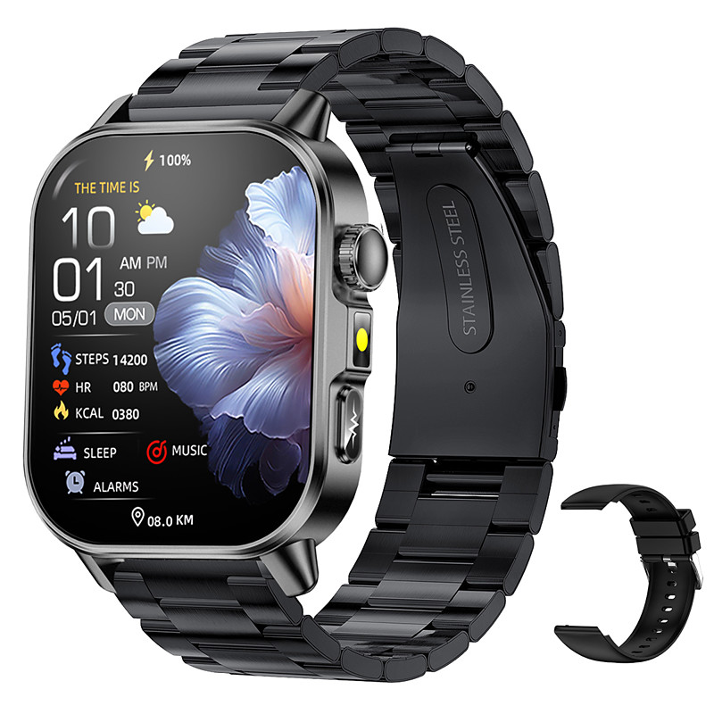 New Accurate ECG Smart Watch Heart Health Analysis Strong Flashlight light BT call 450 mah Battery Capcaity Smart Watches For Men Women