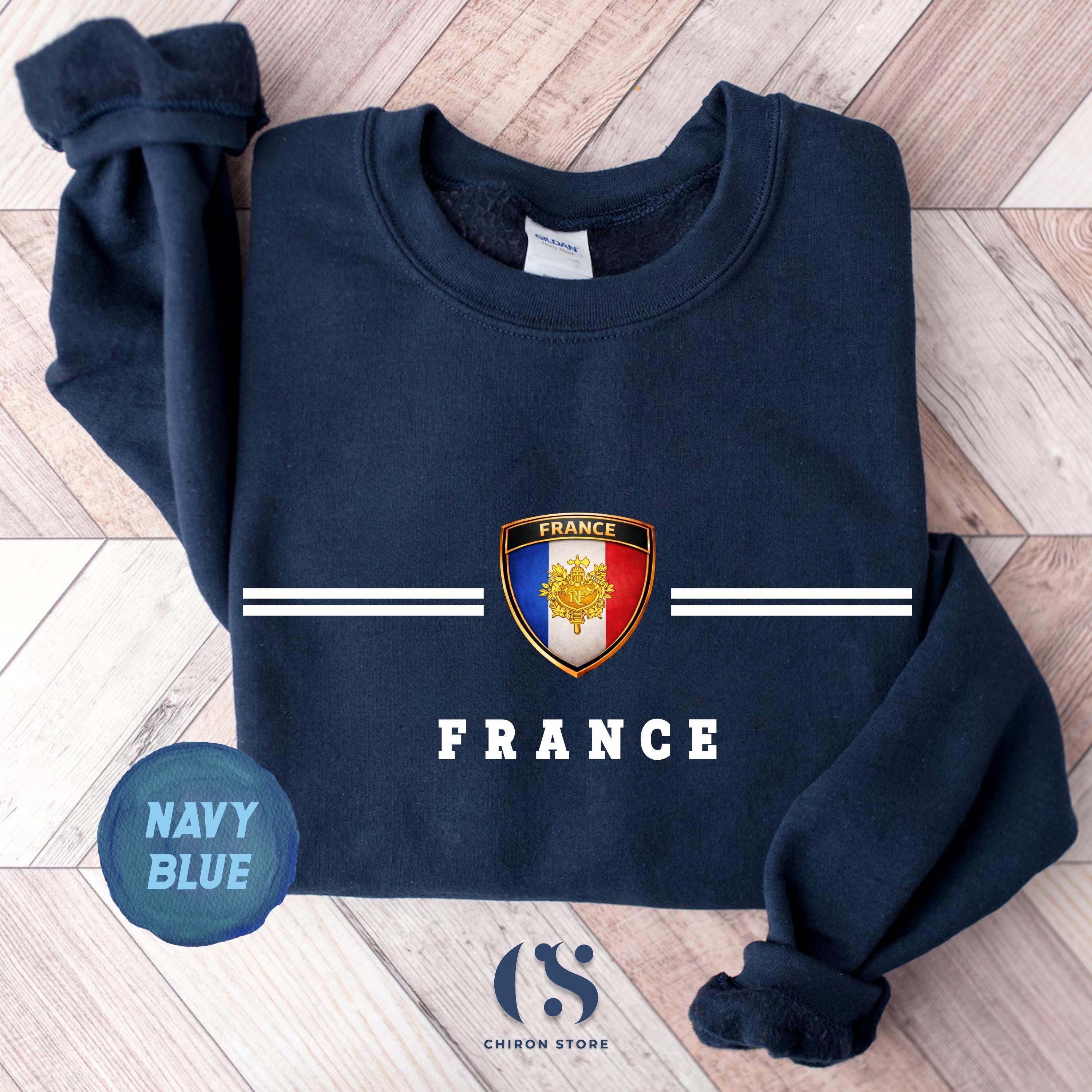 Felpa della Nazionale francese - Maglia da calcio francese - Maglia da calcio del Parigi - Regalo Francia - Ricordo francese - Maglia Allez Les Bleus