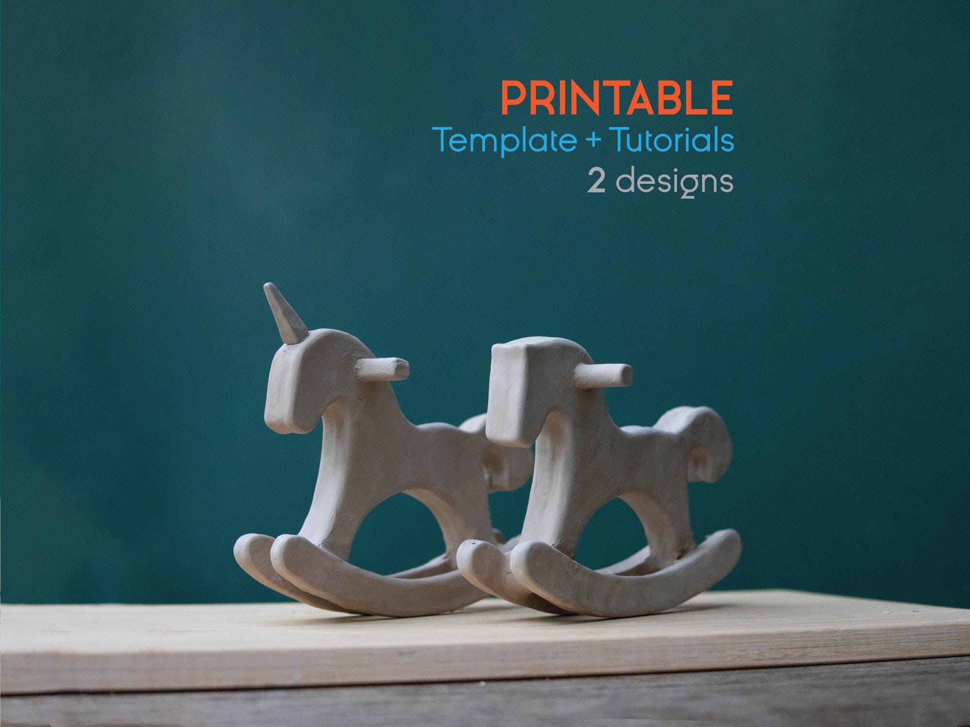 Modello di ceramica per cavallo a dondolo e unicorno, ceramica per cavallo a dondolo, ceramica per unicorno, strumenti per ceramica, costruzione di la