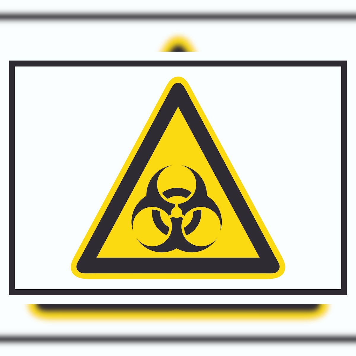 HB-Druck Achtung Biogefährdung Symbol A6 (105x148mm) Schild Image