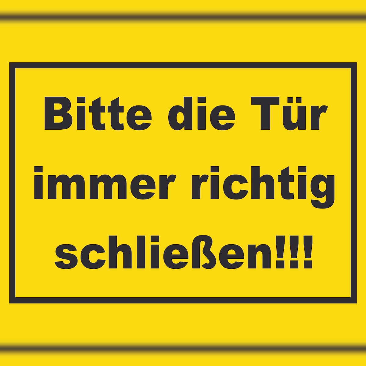 HB-Druck Schild Bitte die Tür immer richtig gelb-schwarz A1 (594x841mm) Image