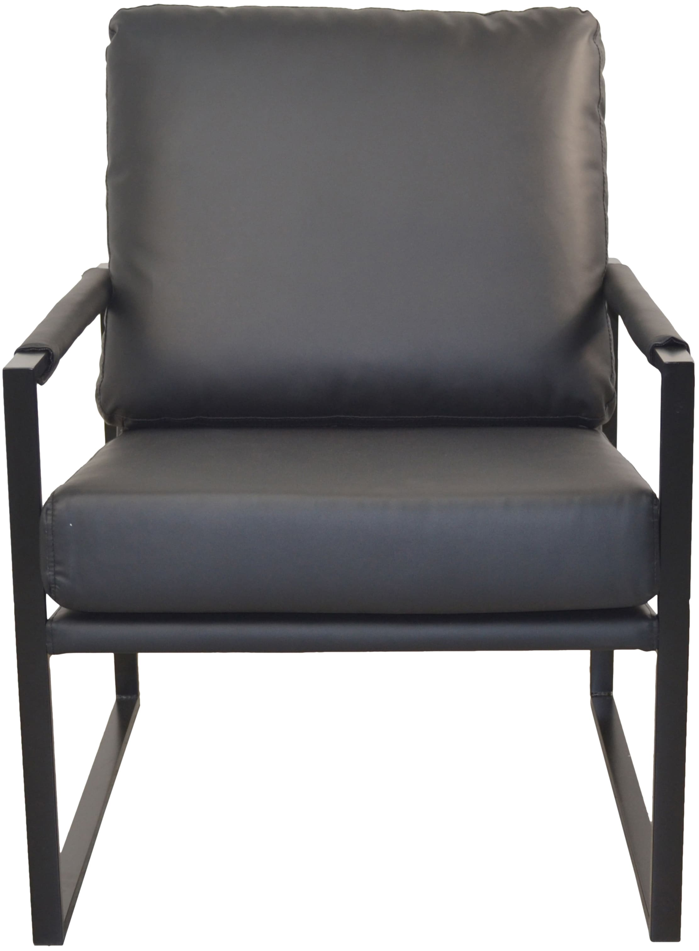 Loungesessel, schwarz, B:65cm H:90cm T:81cm, 100% Polyurethan, HOFMANN LIVING AND MORE, Sessel