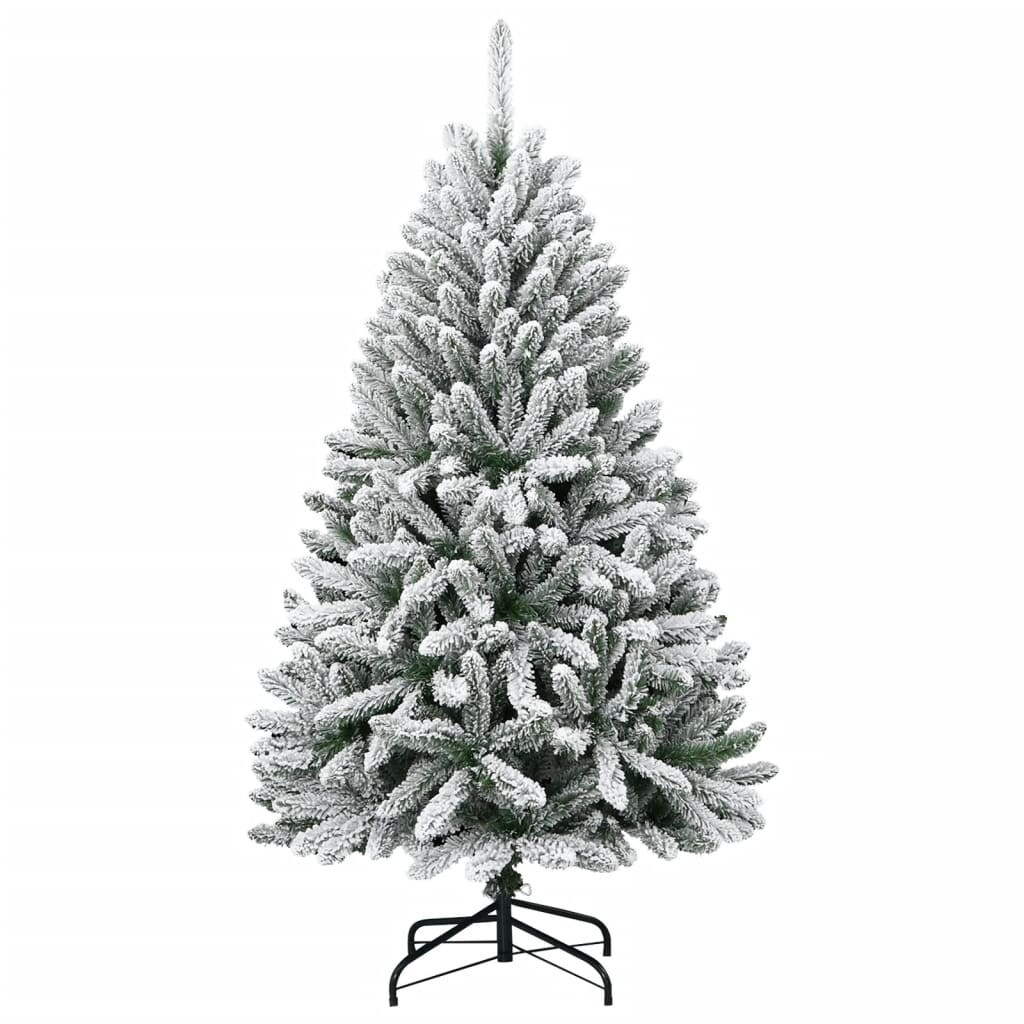 vidaXL Künstlicher Weihnachtsbaum Klappbar Beschneit 120cm Image