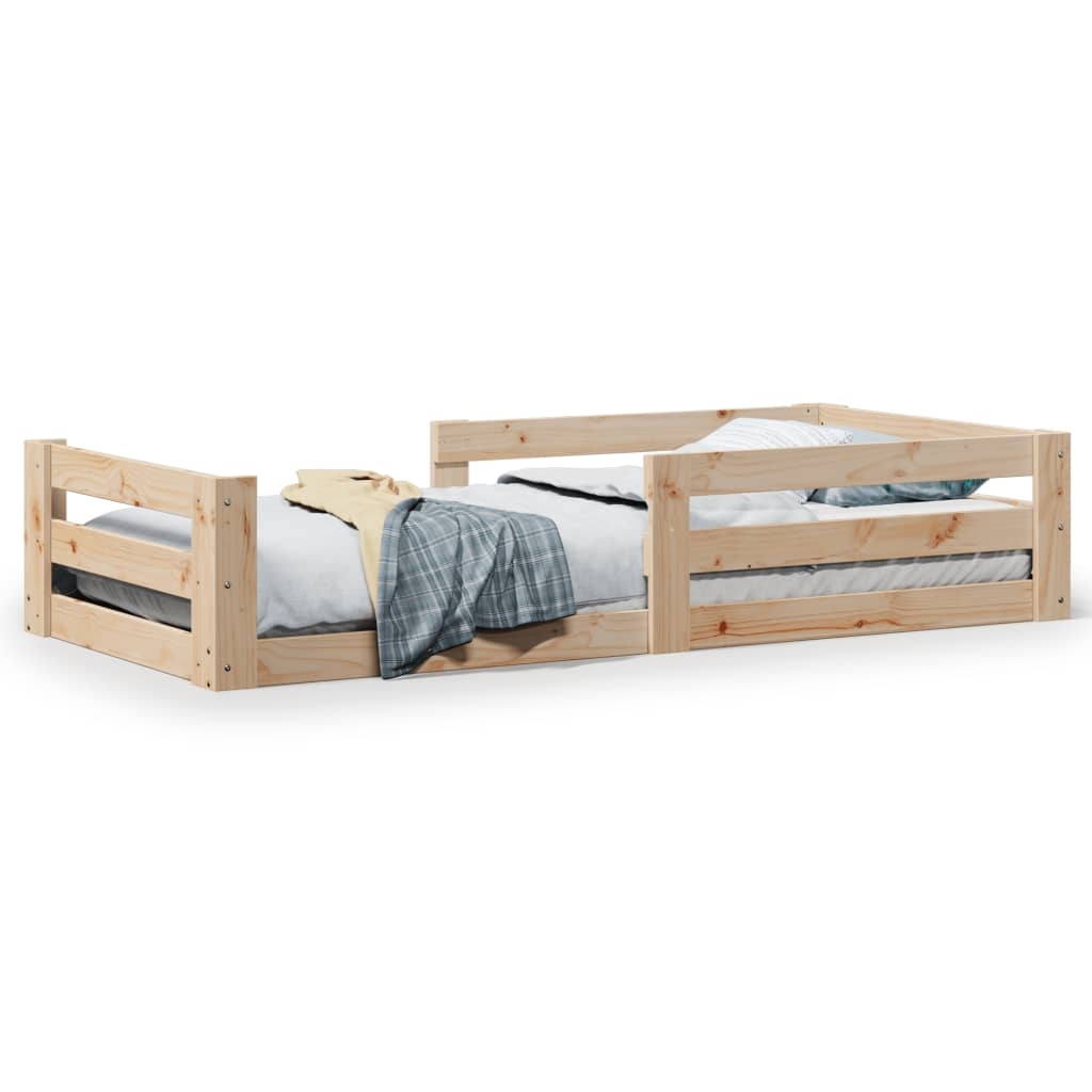 vidaXL Massivholzbett ohne Matratze 90x200 Kiefernholz Image