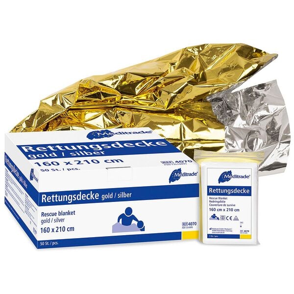 Meditrade Rettungsdecke 160 x 210 cm 50 Stück Image