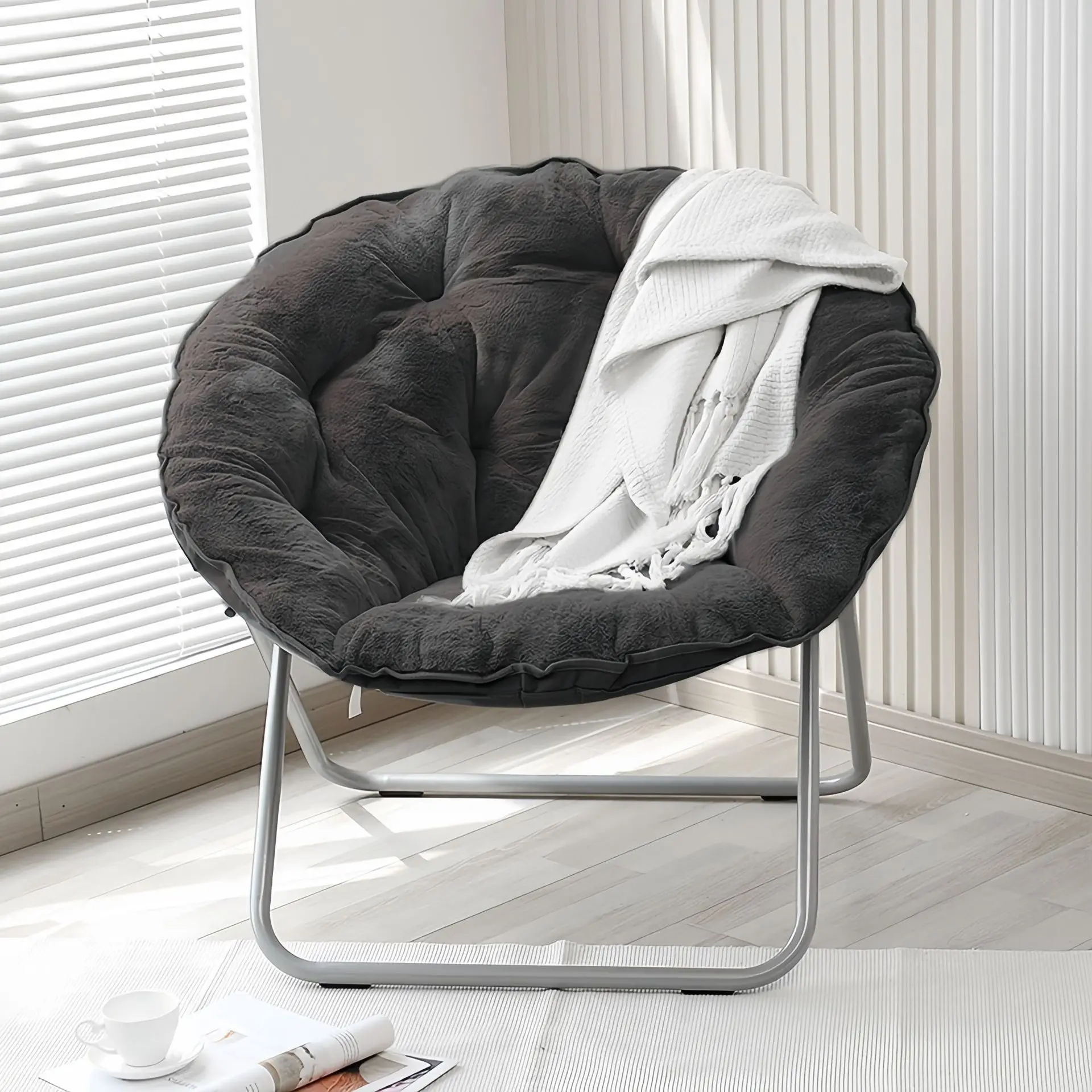 Klappbarer Mondstuhl für Erwachsene, Liege-Rückenlehne, Lounge-Stuhl, Sonnenstuhl, faules Sofa, Strand, Entspannung