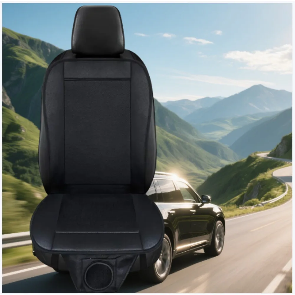 3D-Kissen für Sommerautos mit 4 integrierten Lüftern und 3-Gang-Belüftung, Luftkühlung, Sitzlehnenkissen Image