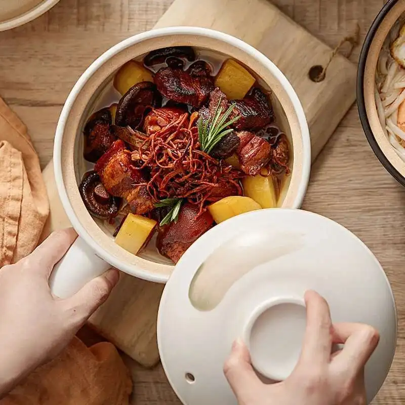 Japanische Suppe Topf Crock Ceram Casserol Töpfe Keramik Reis Nudel Topf Hohe Temperatur Resistant Kochen Pan Für Gasherd Image