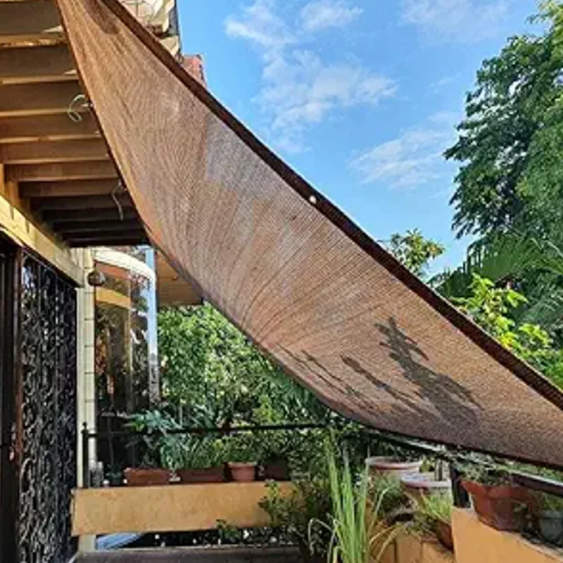 Braunes Sonnenschutznetz für UV-Schutz in Gewächshäusern, landwirtschaftliche Gärten, Pavillons, Türme, Sonnenschutz, Camping Image