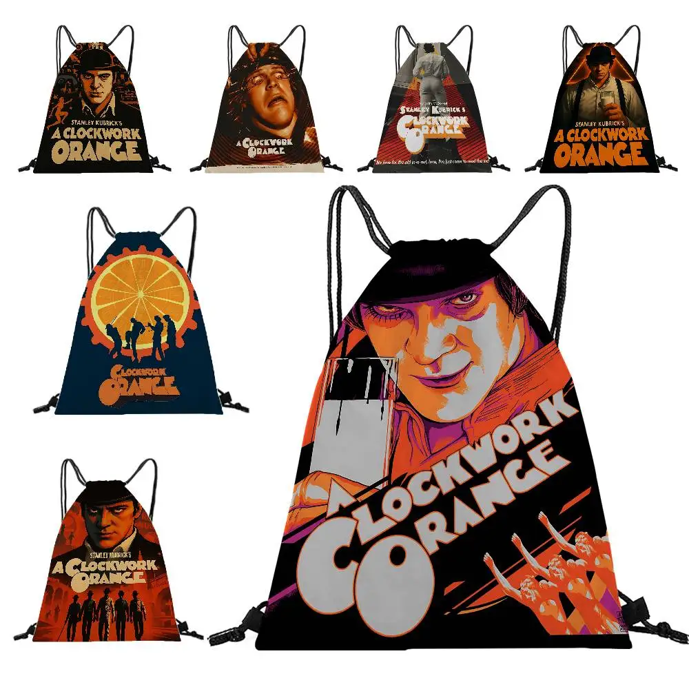 Klassischer A-A C-Clockwork O-Orange Film Cartoon Kordelzug Taschen Sportrucksack Gym Sackpack String Bag für Yoga