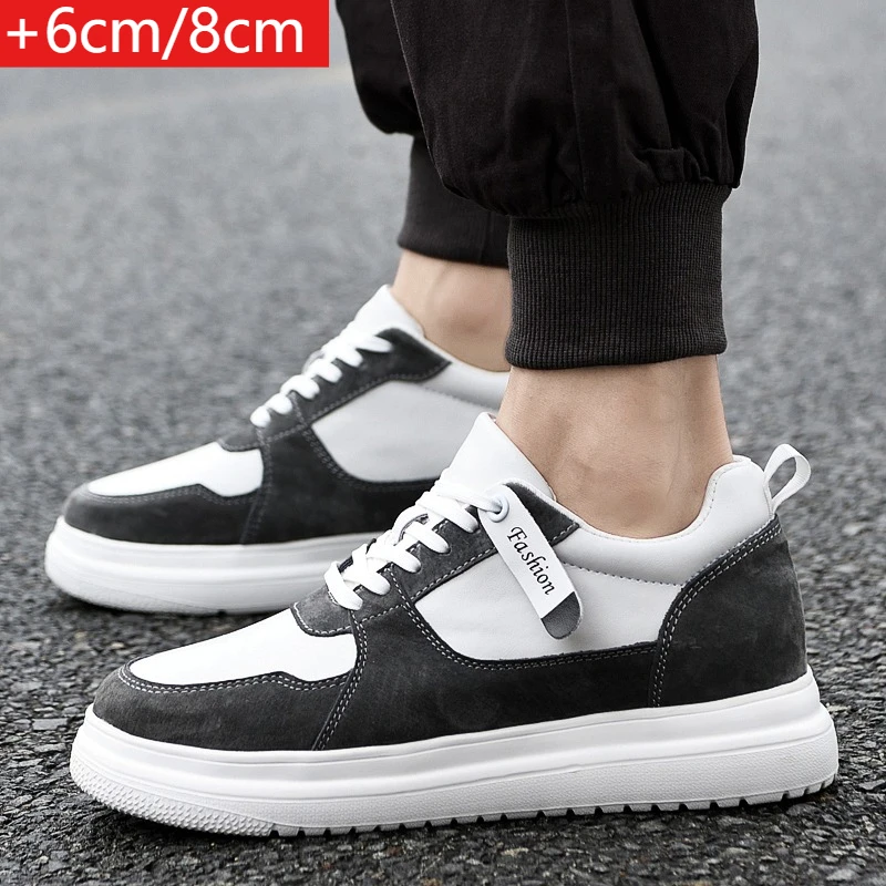 6/8 cm höhenvergrößernde Schuhe mit dicken Sohlen, modische Herren-Freizeitschuhe, atmungsaktive Sportschuhe für Herren, Größe 37–46