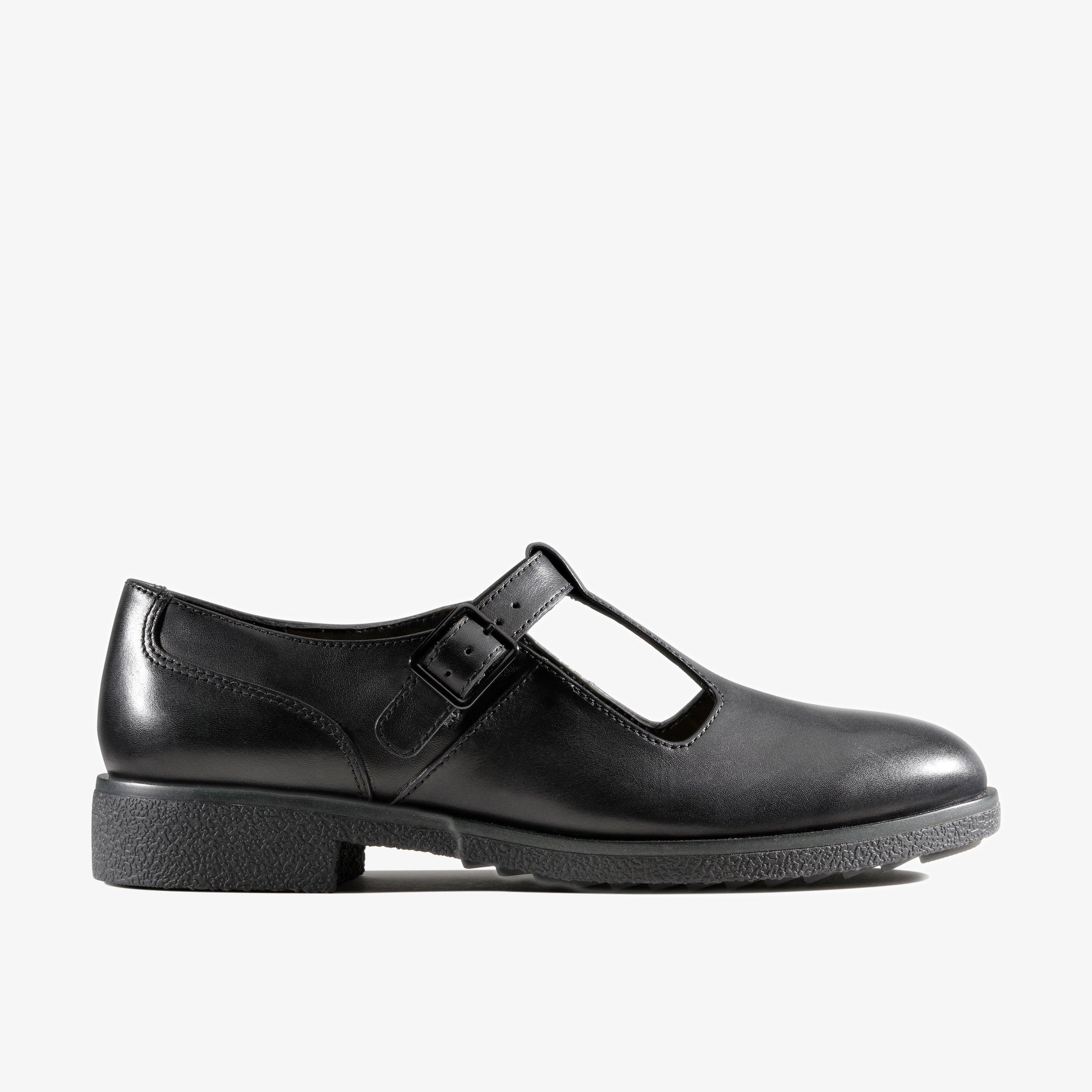 Clarks Womens Griffin Town Black Leather Shoes - Size 7.5 Wide Fit (UK Shoe) | Clarks Sale | Discount Designer Brands